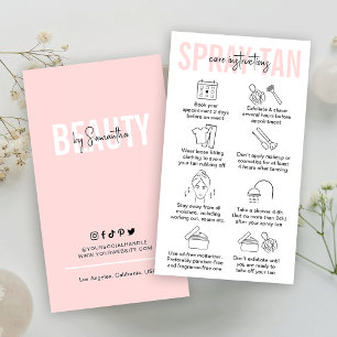 Carte De Visite Vaporisateur rose féminin Instructions pour les so