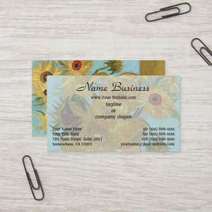Carte De Visite Vase avec douze tournesols par Vincent van Gogh