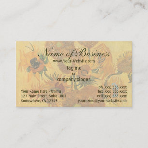 Carte De Visite Vase avec quinze tournesols de Vincent van Gogh