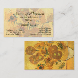 Carte De Visite Vase avec quinze tournesols par Vincent van Gogh