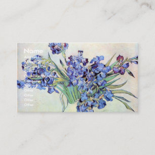 Carte De Visite Vase Still Life avec Irises par Vincent van Gogh