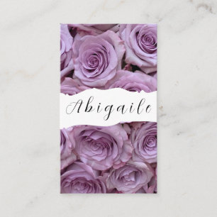 Carte De Visite Vecteur de plumes Roses Vintages sans couture