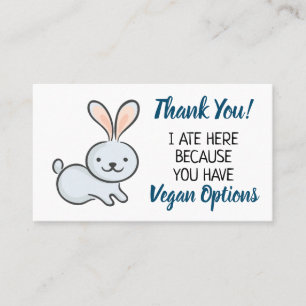 Carte De Visite Vegan extension restaurant merci