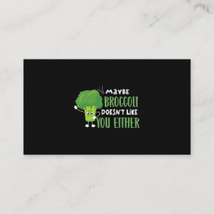 Carte De Visite Vegetarian Vegetarian Vegas Peut-Être Broccoli ne