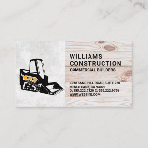 Carte De Visite Véhicule de construction Skid Steer   Bois