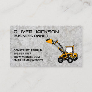 Carte De Visite Véhicule Earth Mover   Construction   Béton