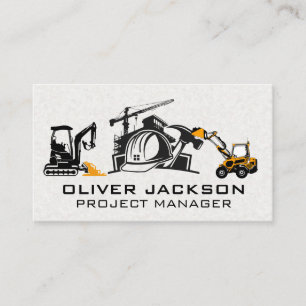 Carte De Visite Véhicules de construction Bulldozer Site Builder