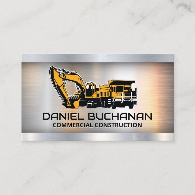 Carte De Visite Véhicules de construction de machines lourdes | Mé (Devant)