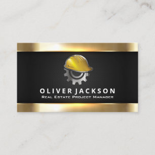 Carte De Visite Véhicules de construction   Logo du Casquette dur