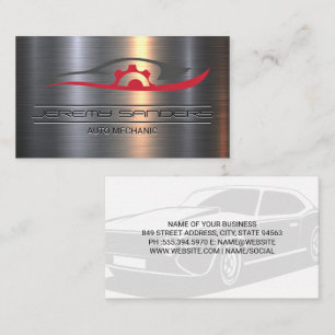 Carte De Visite Véhicules Metallique Services Auto