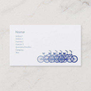 Carte De Visite Vélo bleu - affaires