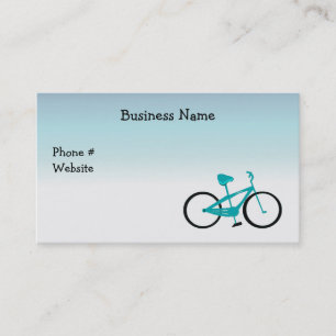 Carte De Visite Vélo bleu Aqua