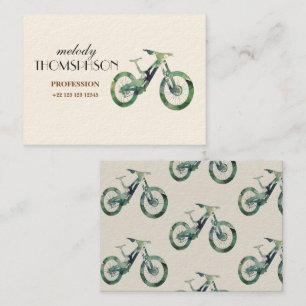 Carte De Visite Vélo de descente Offre Sport Xtreme Aquarelle Art