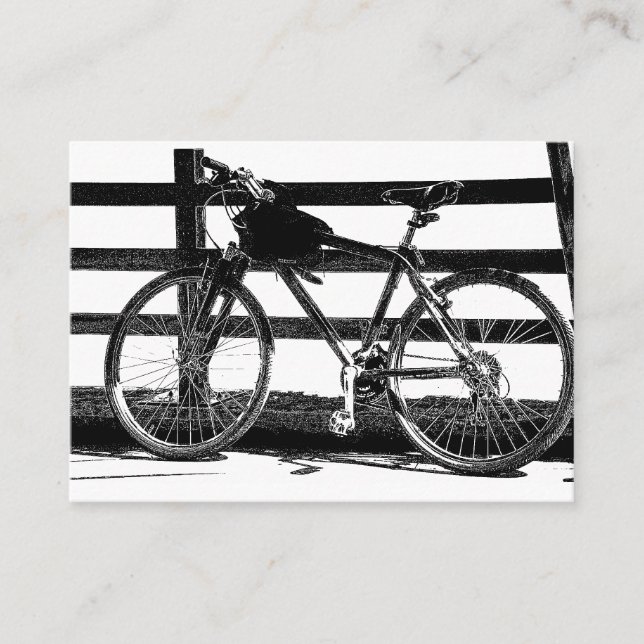Carte De Visite ©Vélo noir et blanc en mer (Devant)