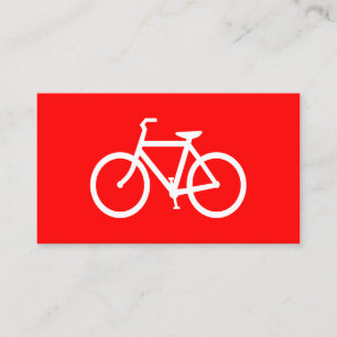 Carte De Visite Vélo rouge et blanc
