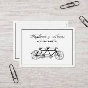 Carte De Visite Vélo vintage construit pour deux / Vélo tandem