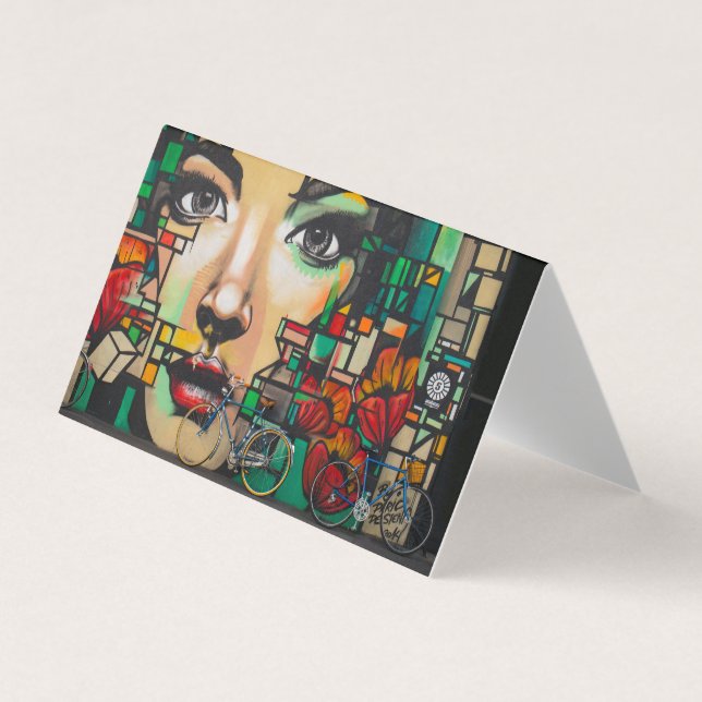 Carte De Visite Vélos sur le mur de Graffiti (Devant)