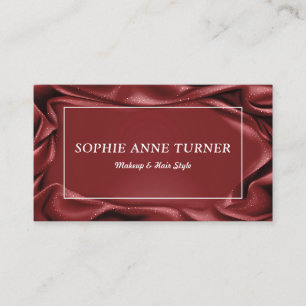 Carte De Visite Velvet Bourgogne Professionnel Maquillage Style ch