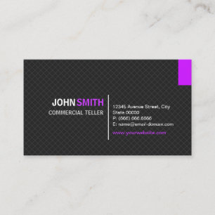 Carte De Visite Vendeur commercial - Grille Twill moderne
