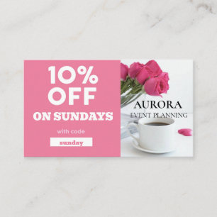 Carte De Visite Vente à prix réduit de la planification d'événemen