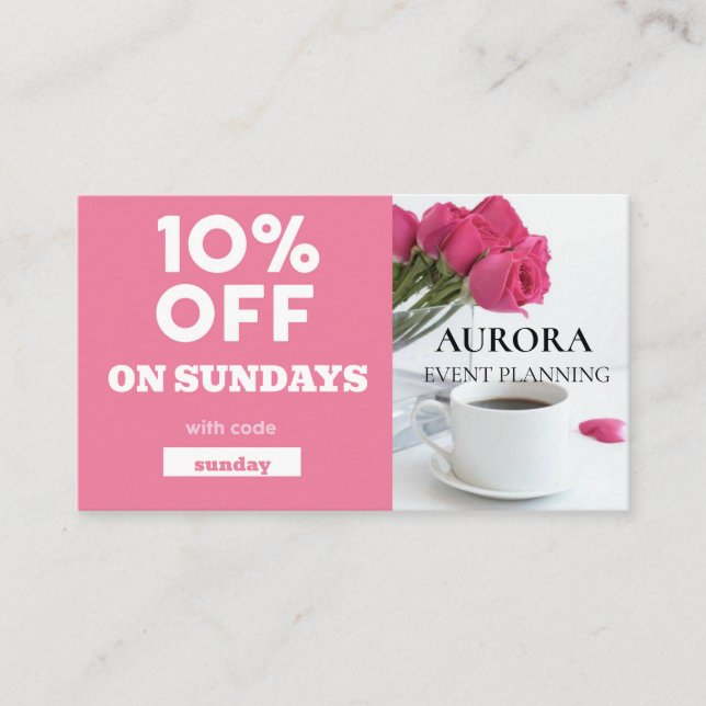 Carte De Visite Vente à prix réduit de la planification d'événemen (Devant)