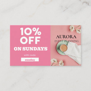 Carte De Visite Vente à prix réduit de la planification d'événemen