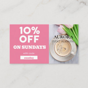 Carte De Visite Vente à prix réduit de la planification d'événemen