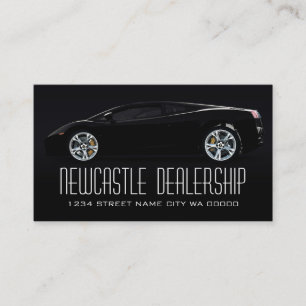 Carte De Visite Vente automobile chez un concessionnaire noir mode