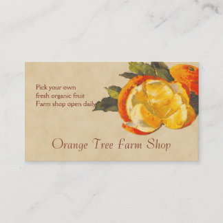 Carte De Visite Ventes oranges de fruit