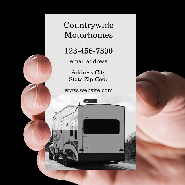 Carte De Visite Ventes RV Motorhome (Créateur téléchargé)