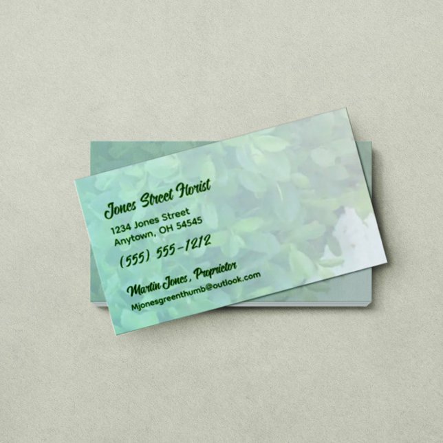 Carte De Visite Verdure bouchée avec texte personnalisé Code QR (Créateur téléchargé)
