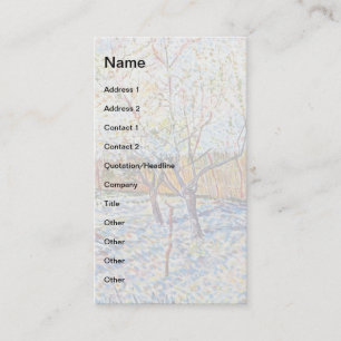 Carte De Visite Verger avec des pêchers de Vincent Van Gogh