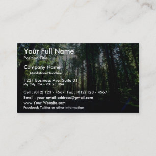 Carte De Visite Verger ombragé de la forêt
