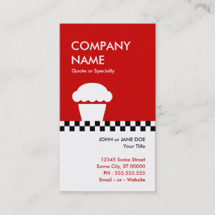Carte De Visite vérificateur de cupcake rétro