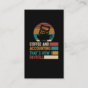 Carte De Visite Vérification de la comptabilité et du café