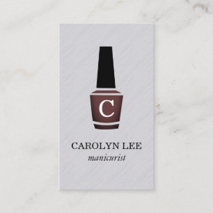 Carte De Visite Vernis à Ongles Monogramme