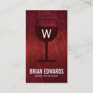 Carte De Visite Verre à vin / Rouge 2   Complet (rouge artistique)