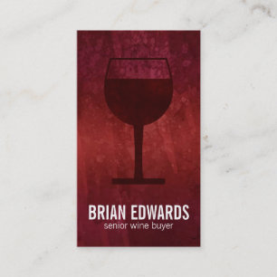 Carte De Visite Verre à vin / Rouge Complet (rouge artistique)