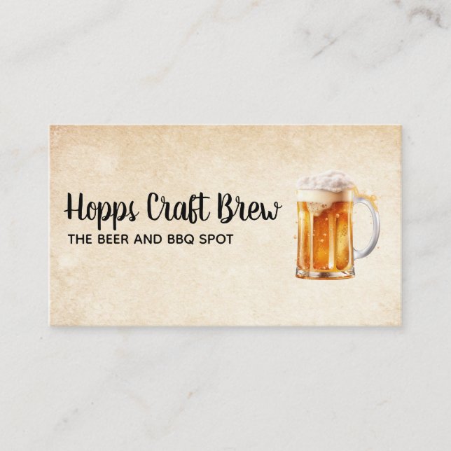 Carte De Visite Verre de bière gelé (Devant)