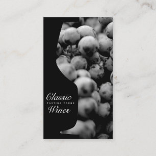 Carte De Visite Verre de vin   Compteur   Raisins sur vigne