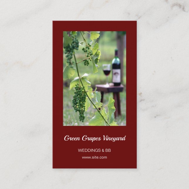 Carte De Visite Verre de vin dans le vignoble Photo Bourgogne (Devant)