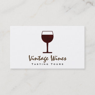 Carte De Visite Verre de vin   Plein (carte temps)
