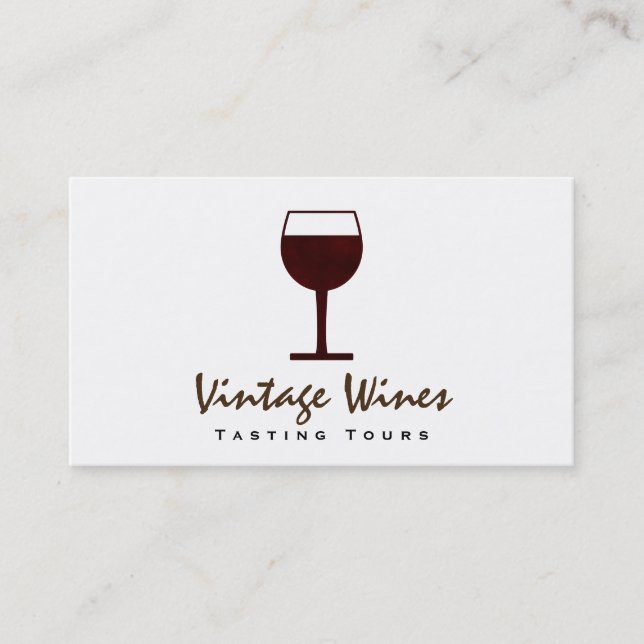 Carte De Visite Verre de vin | Plein (carte temps) (Devant)