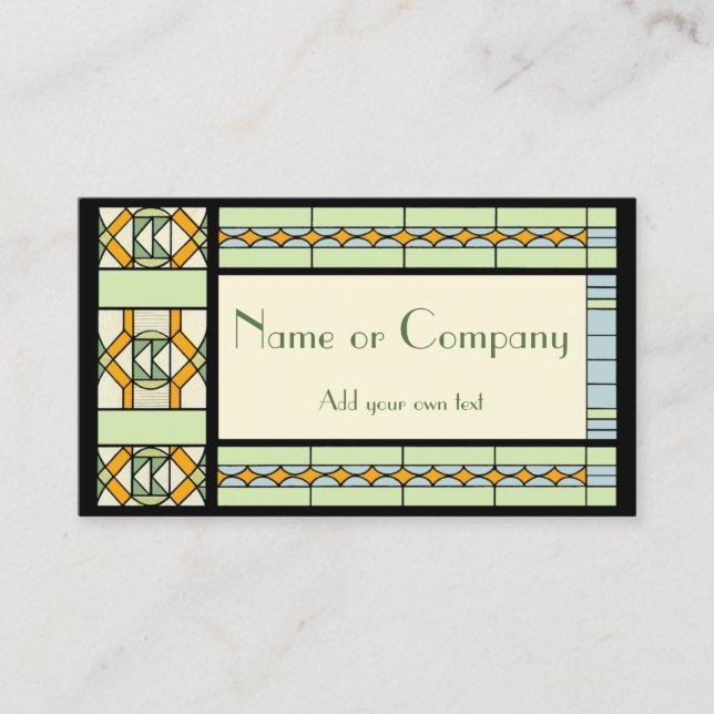 Carte De Visite Verre verni Art Nouveau (Devant)