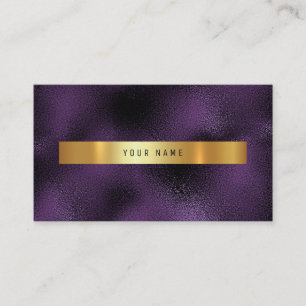 Carte De Visite Verre Violet Plum Or Vip Ombre Parties scintillant