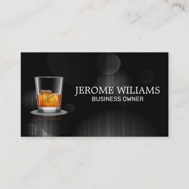 Carte De Visite Verre Whisky | Planification des événements (Devant)