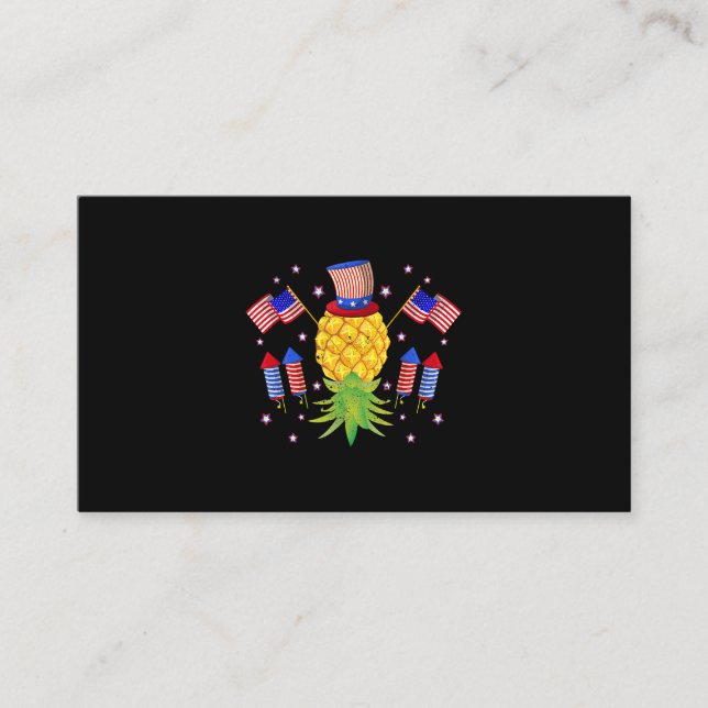 Carte De Visite Vers le bas Pineapper Swinger Power 4 juillet US (Devant)
