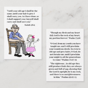Carte De Visite Versets bibliques pour les aînés