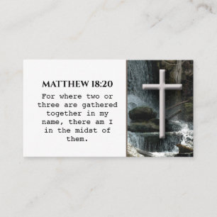  Carte de visite verso de la BIBLE croisée chrét