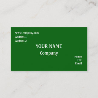 Carte De Visite Vert